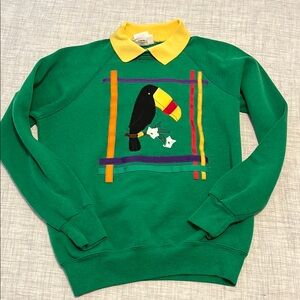 Vintage Bassett-Walker toucan collared sweatshirt